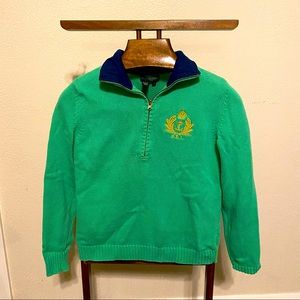 Vintage Ralph Lauren Large Crest Sweater Half Zip Lauren Jeans Co Small Green